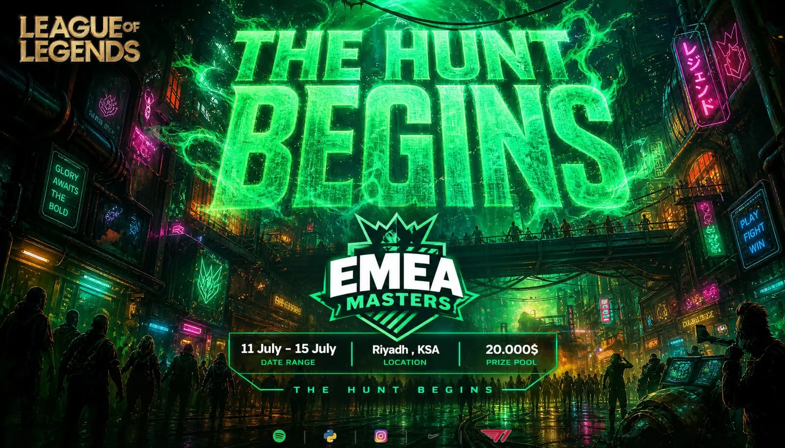 Annonce — affiche pour EMEA Masters 2026 : « The hunt begins »